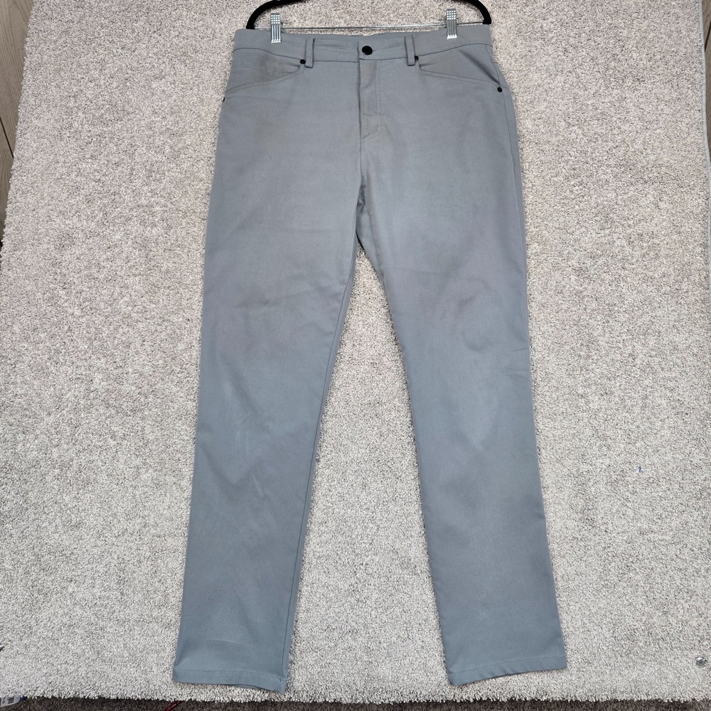 Myles Tour Pants‎ Mens 35x32 Gray Stretch Performance Golf Travel Chino